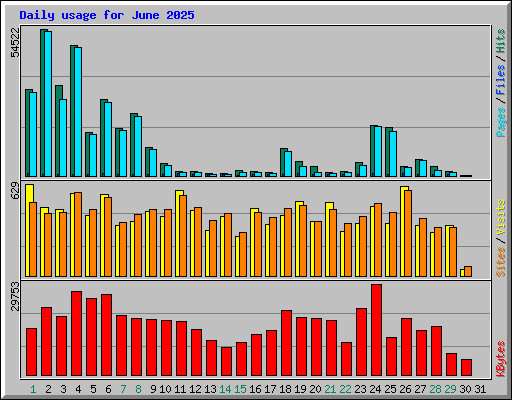 Daily usage for June 2025