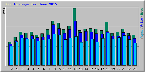 Hourly usage for June 2015