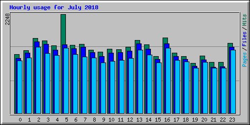 Hourly usage for July 2018