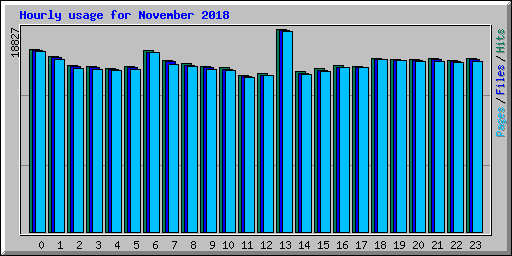 Hourly usage for November 2018