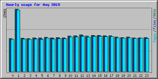 Hourly usage for May 2019