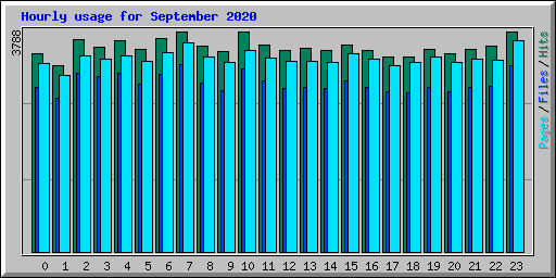 Hourly usage for September 2020
