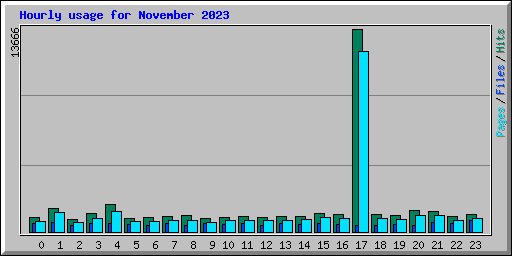 Hourly usage for November 2023