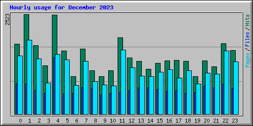 Hourly usage for December 2023