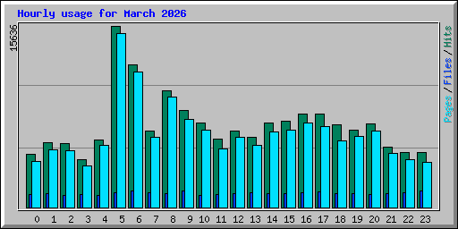 Hourly usage for March 2026