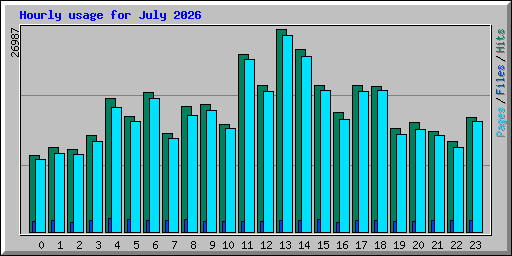 Hourly usage for July 2026